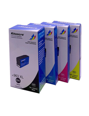 Pack 4 Inktpatronen N° 953 XL Zwart+Cyaan+Magenta+Geel