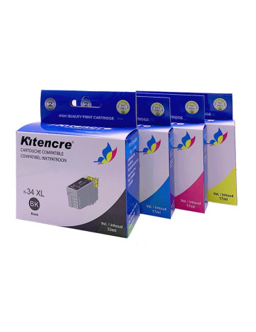 Pack 4 Inktpatronen - 34 XL