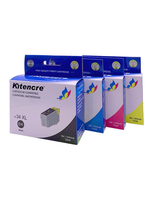 Pack 4 Inktpatronen - 34 XL