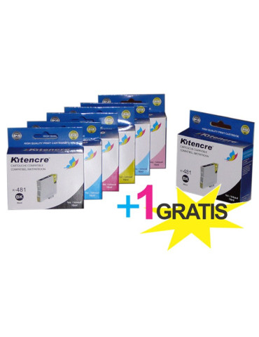 Pack 6 Inktpatronen +1 GRATIS - T0487