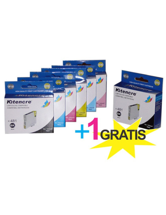 Lot 6 Cartouches + 1 GRATUITE - T0487