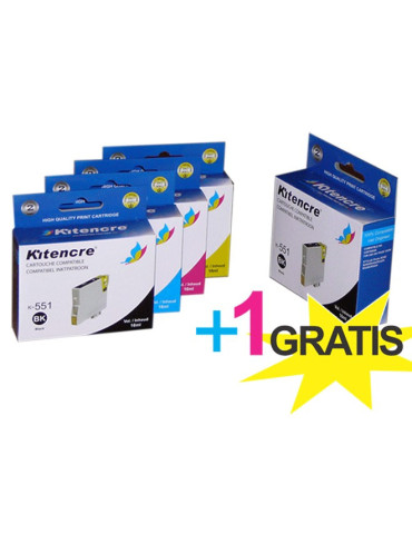 Pack 4 Inkttpatronen +1 GRATIS - T0556