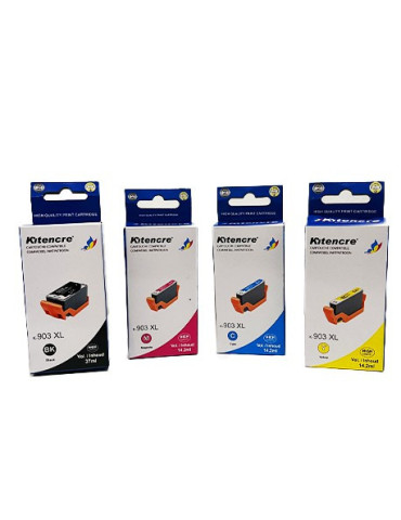 Pack 4 Inktpatronen N° 903 XL Zwart+Cyaan+Magenta+Geel