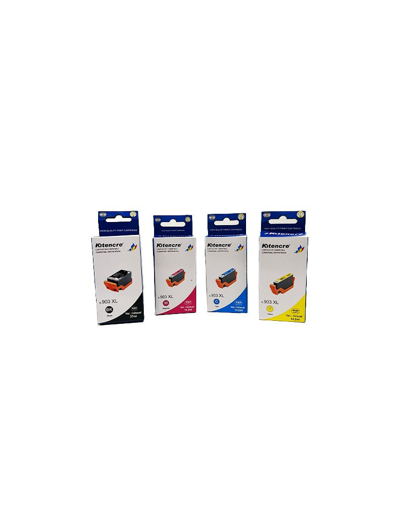 Pack 4 Inktpatronen N° 903 XL Zwart+Cyaan+Magenta+Geel