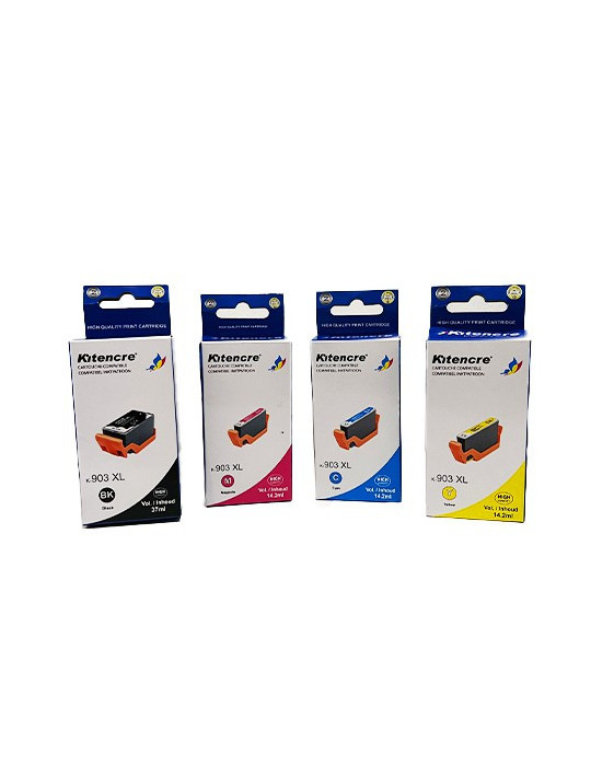 Pack 4 Inktpatronen N° 903 XL Zwart+Cyaan+Magenta+Geel
