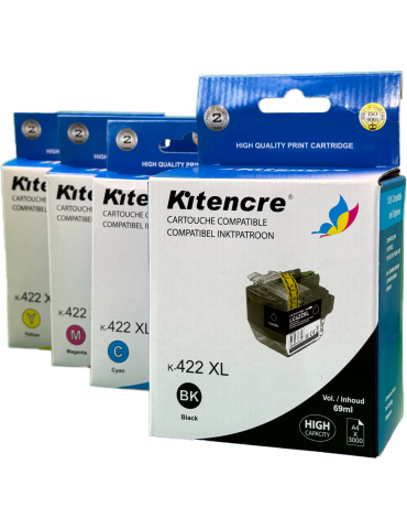 Pack 4 Inktpatronen LC-422XL K / C / M / Y