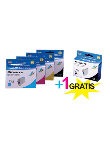 Lot 4 Cartouches +1 GRATUITE - T0715
