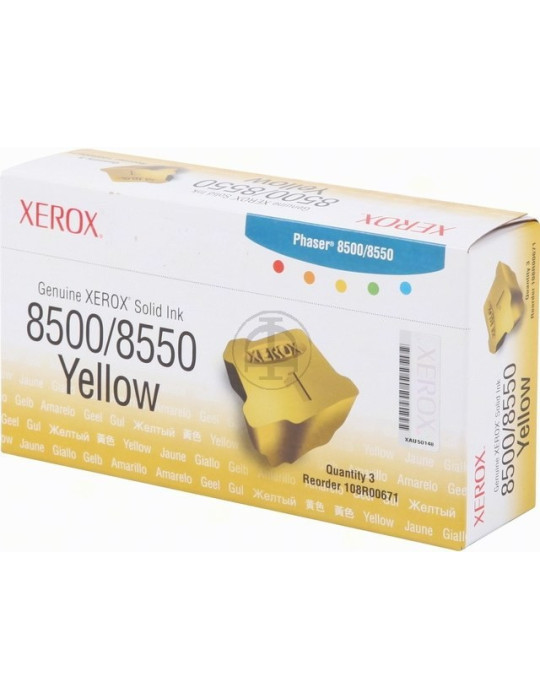 3 Colorstix Tektronix Phaser 8500 Jaune