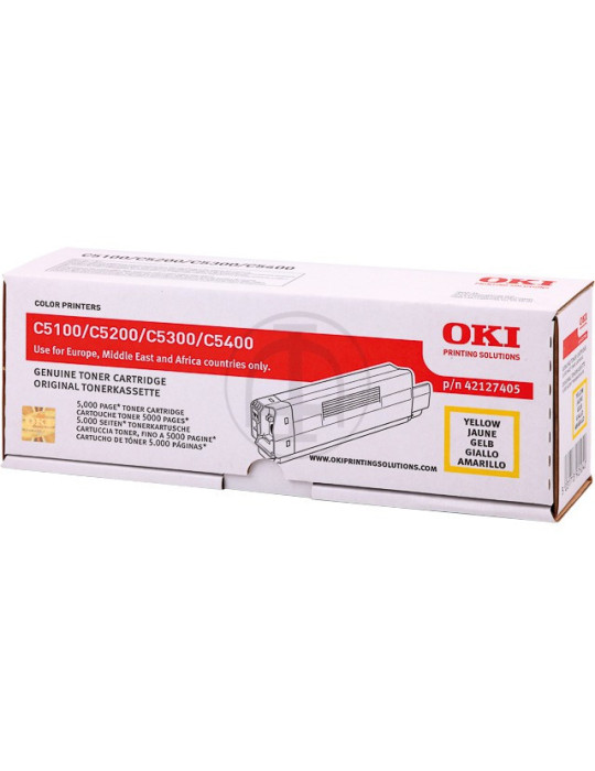 Toner OKI 5100-5200-5300-5400 Geel High Yield