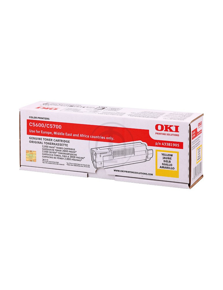Toner OKI C5600/C5700 Geel