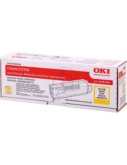 Toner OKI C5600/C5700 Geel