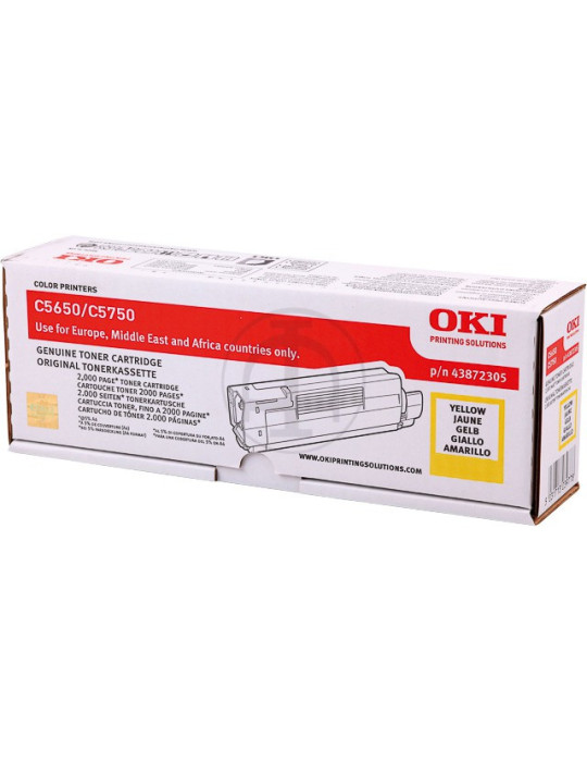 Toner OKI C5650/C5750 Jaune