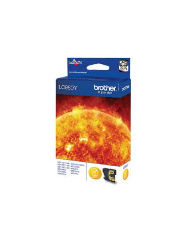 Cartouche d'encre LC980Y Brother Jaune