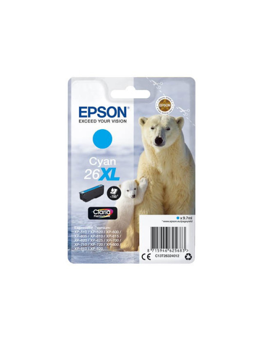 Cartouche d'encre Epson 26 XL Cyan