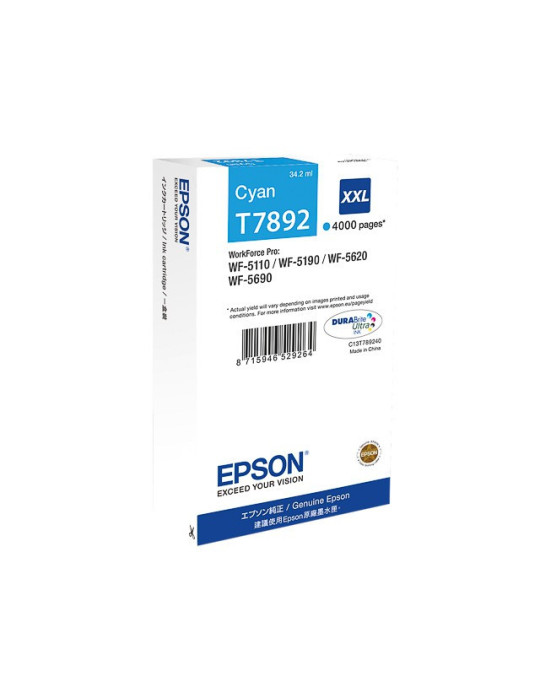 Cartouche d'encre Epson T7892XXL Cyan