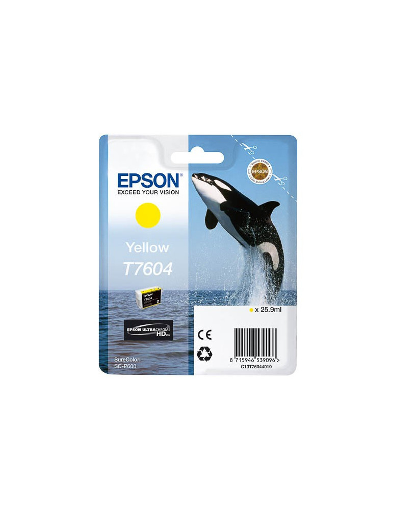 Inktpatroon Epson T7604 Geel