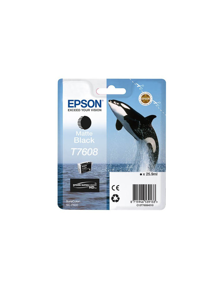 Inktpatroon Epson T7608 Matte Black