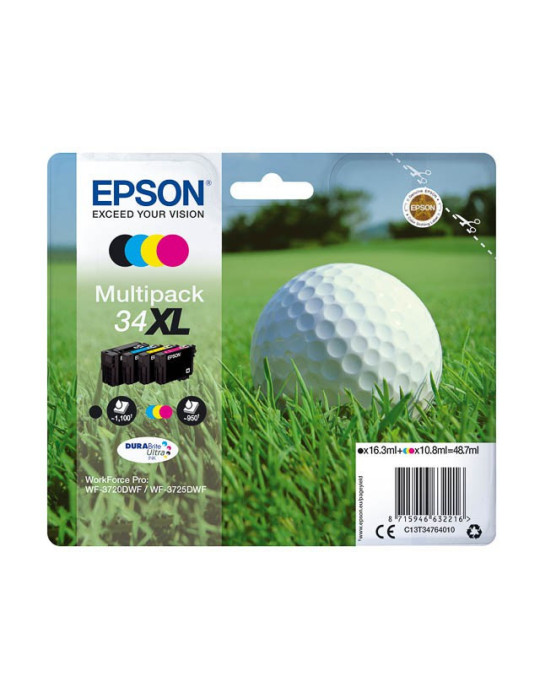 Cartouches Pack Epson 34XL BK/C/M/Y