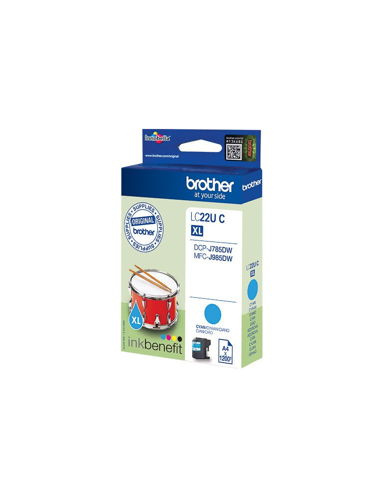 Inktpatroon Brother  LC-22U XL Cyaan