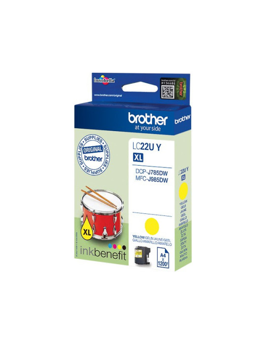 Inktpatroon Brother  LC-22U XL Geel