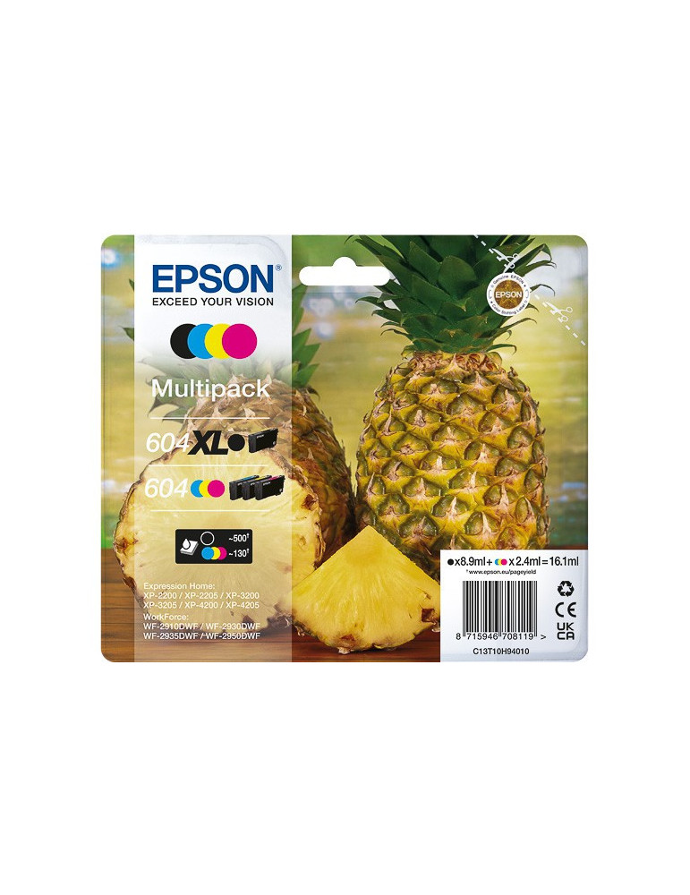 Cartouche Pack Epson 604 CMY/604XL BK