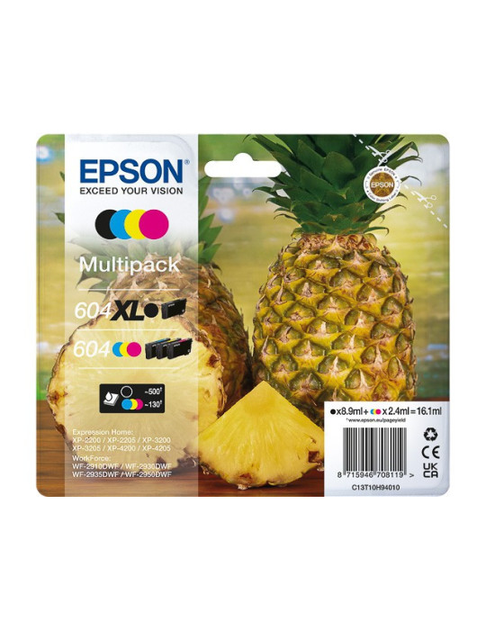 Cartouche Pack Epson 604 CMY/604XL BK