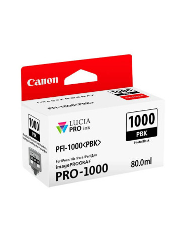 Cartouche d'encre Canon PFI 1000 PBK Photo Noir