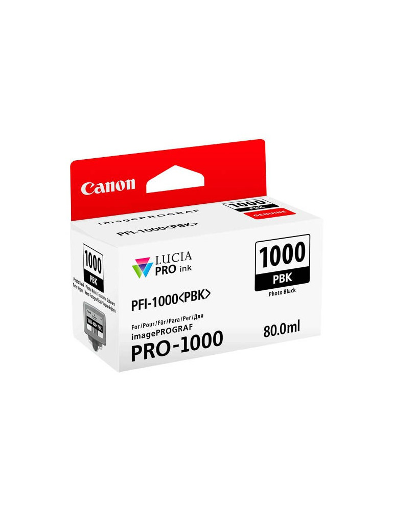 Cartouche d'encre Canon PFI 1000 PBK Photo Noir