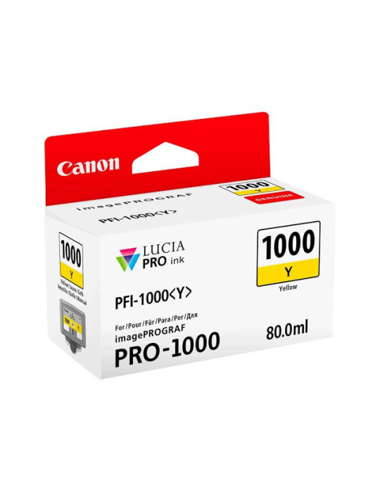 Cartouche d'encre Canon PFI 1000 Y Jaune