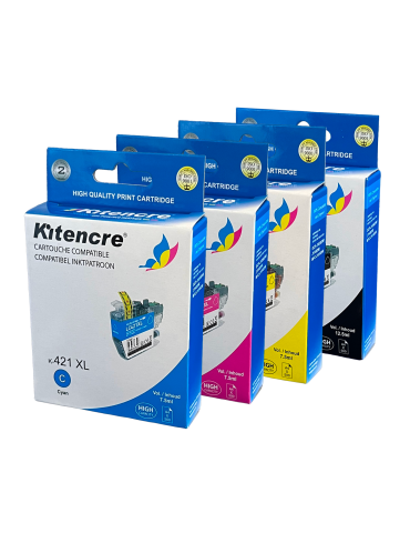 Pack de 4 Cartouches LC-421XL K / C / M / Y