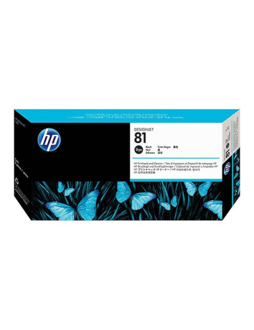 Tête d'impression Hp n° 81 Noir + Cleaner