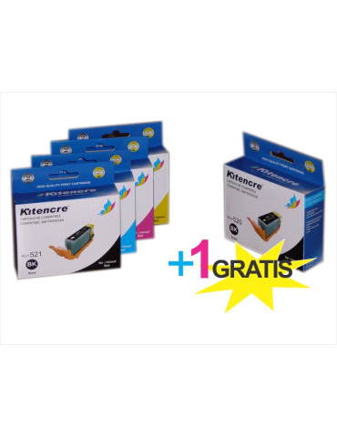 Pack Inktpatronen CLI521 / PG520 - 4 + 1 GRATIS