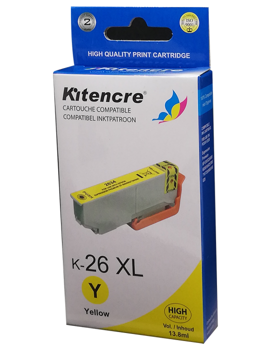 Cartouche d'encre 26 XL Jaune