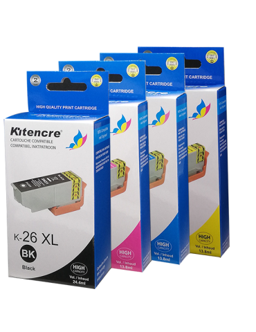 Pack 4 Cartouches - 26 XL
