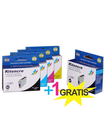 Pack 4 Inktpatronen +1 GRATIS - T1285