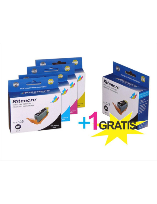 Lot Cartouches CLI526 / PGI-525 - 4+1 GRATIS