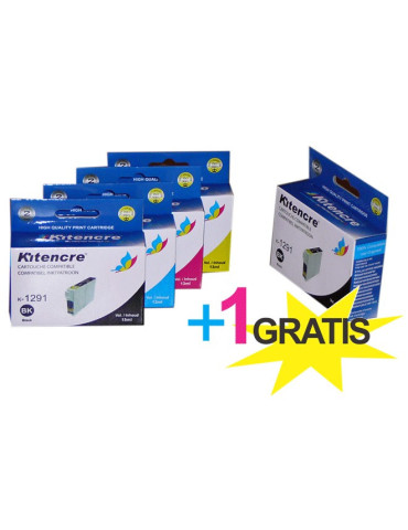 Pack 4 Inktpatronen +1 GRATIS - T1295