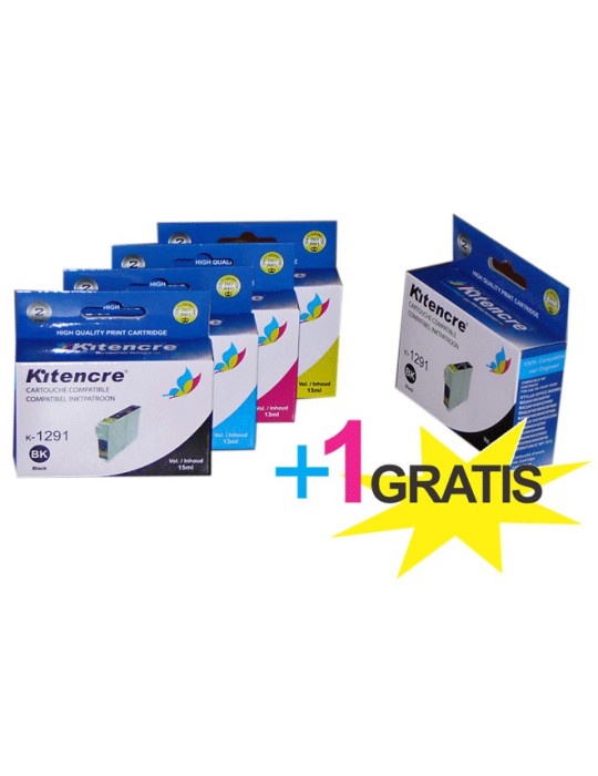 Lot 4 Cartouches + 1 GRATUITE - T1295