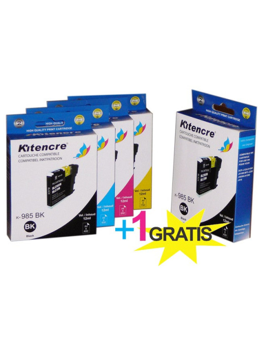 Cartouches LC-985 - Pack 4+1 GRATIS