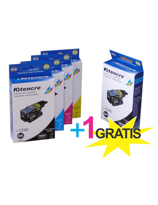Cartouches d'encre LC-1240 - Pack 4+1 GRATIS