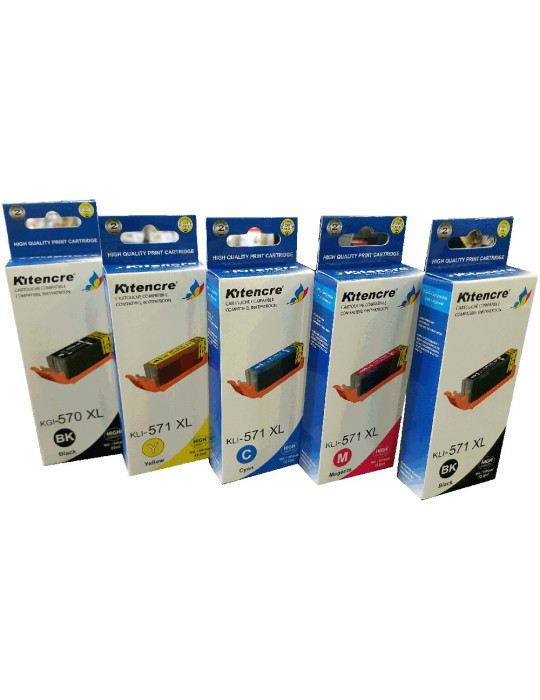 Lot Cartouches CLI571XL / PGI-570XL - 4+1 GRATIS