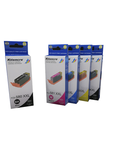Pack Inktpatronen CLI581XXL / PGI-580XXL - 5 Inktpatronen