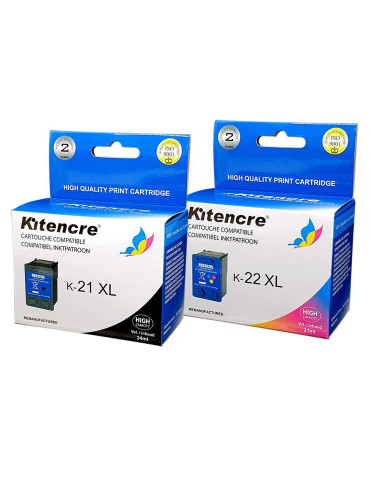 Cartouches d'encre 21 + 22 - Pack