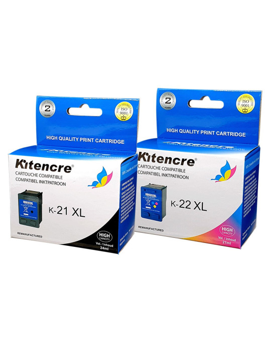 Cartouches d'encre 21 + 22 - Pack